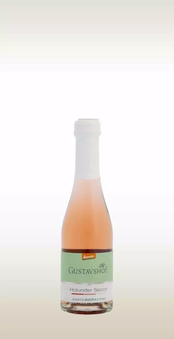 119 Gustavshof Holunder Secco Piccolo 0,2l alkoholfrei - Demeter